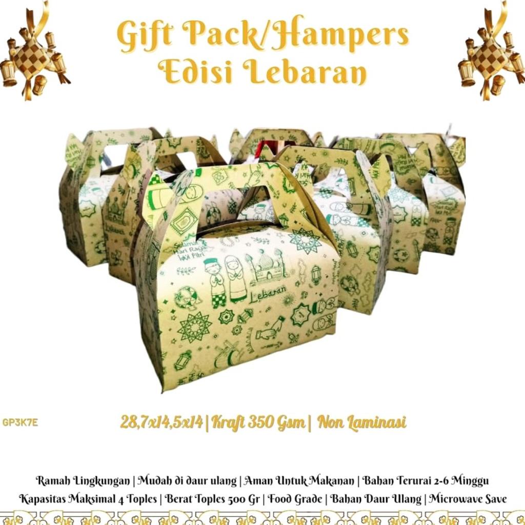 Dus Hampers Gift Pack Handle Kue Kering  (GP3K7-28.7x14.5x14 Cm)