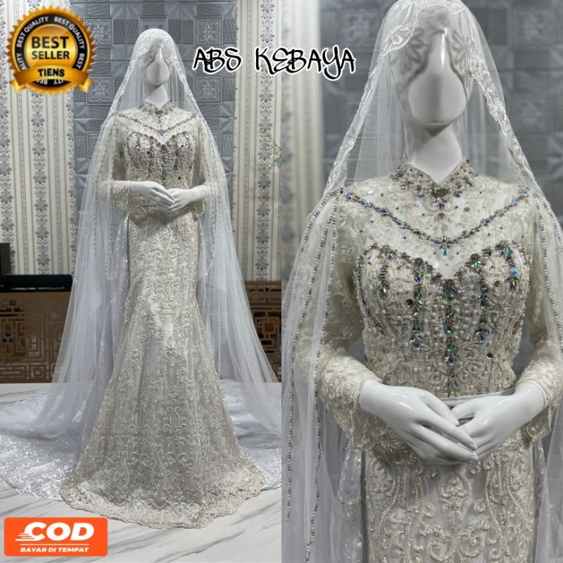 Gaun pengantin duyung full payet/kebaya pengantin duyung modern/gaun wedding dress