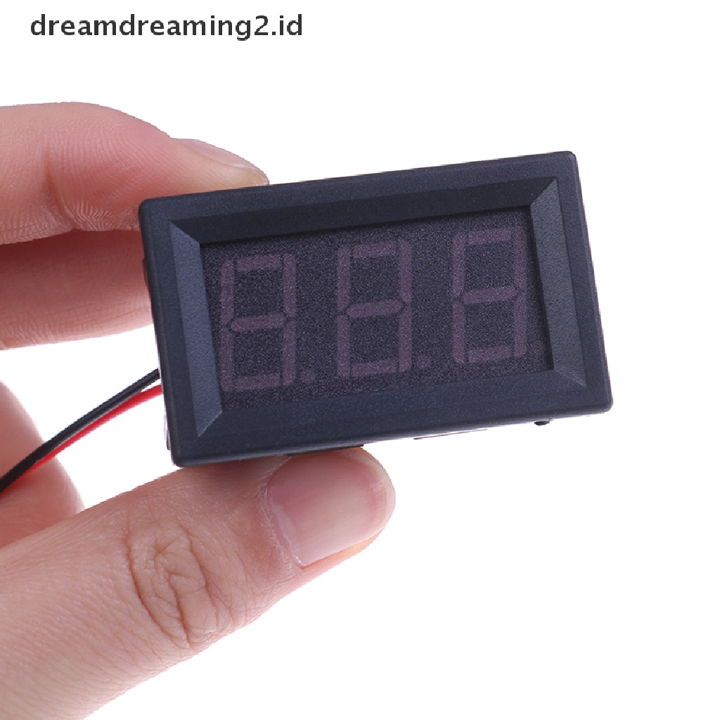 (dream) Ac 70-500V digital voltmeter LED display 2kabel volt Pengukur Tes Tegangan.