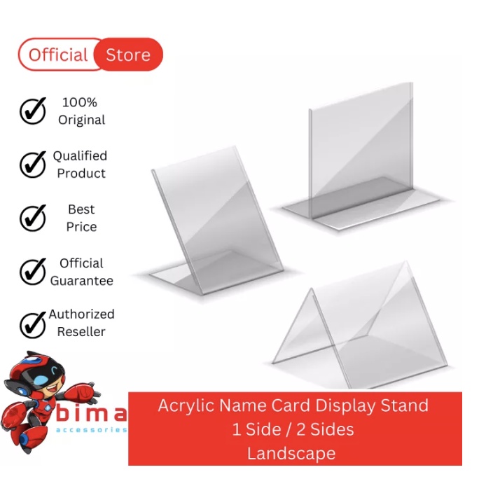 

Akrilik Kartu Nama Landscape Acrylic Label Name Card
