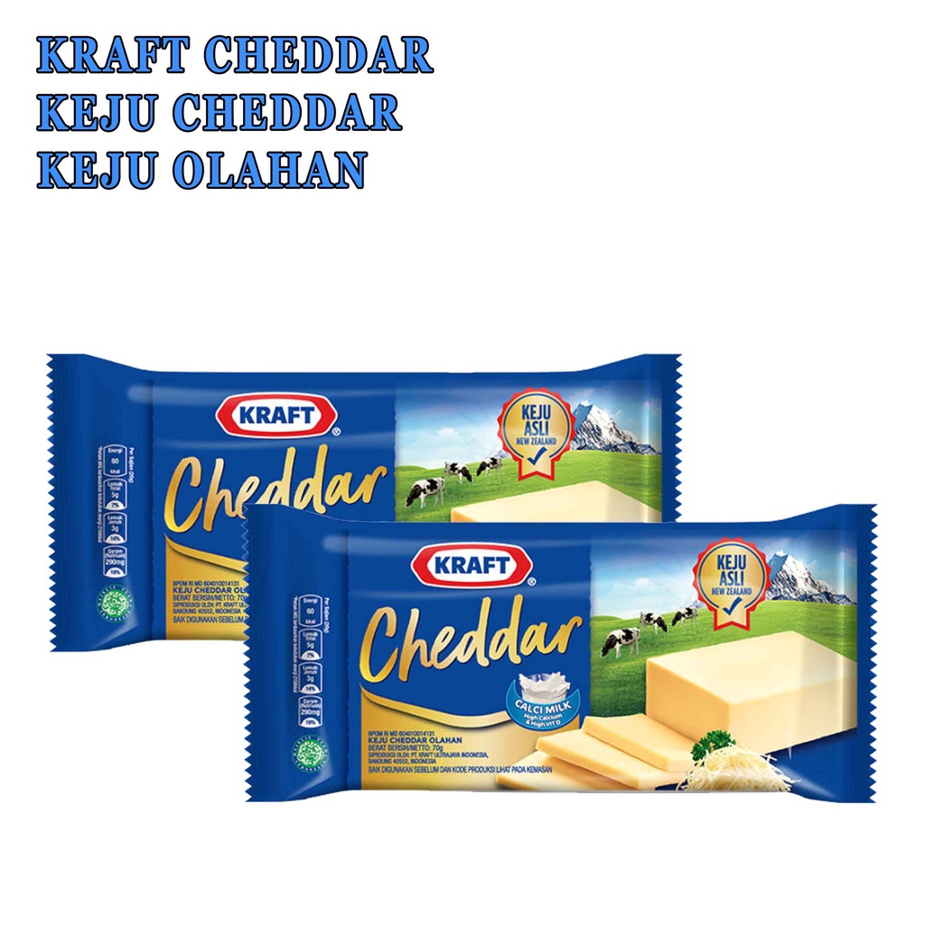 Cheddar Cheese* Kraft* Keju* 70g