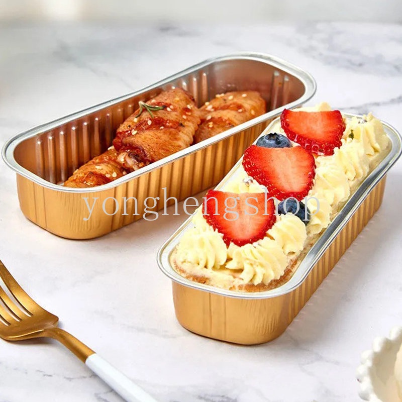 5pcs/set Kotak Kaleng Aluminium Foil Tahan Minyak Persegi Panjang BBQ Drip Tray Air Fryer Non-Stick Liner Kue Pastry Makanan Panci Kukus Dapur Baking Aksesoris