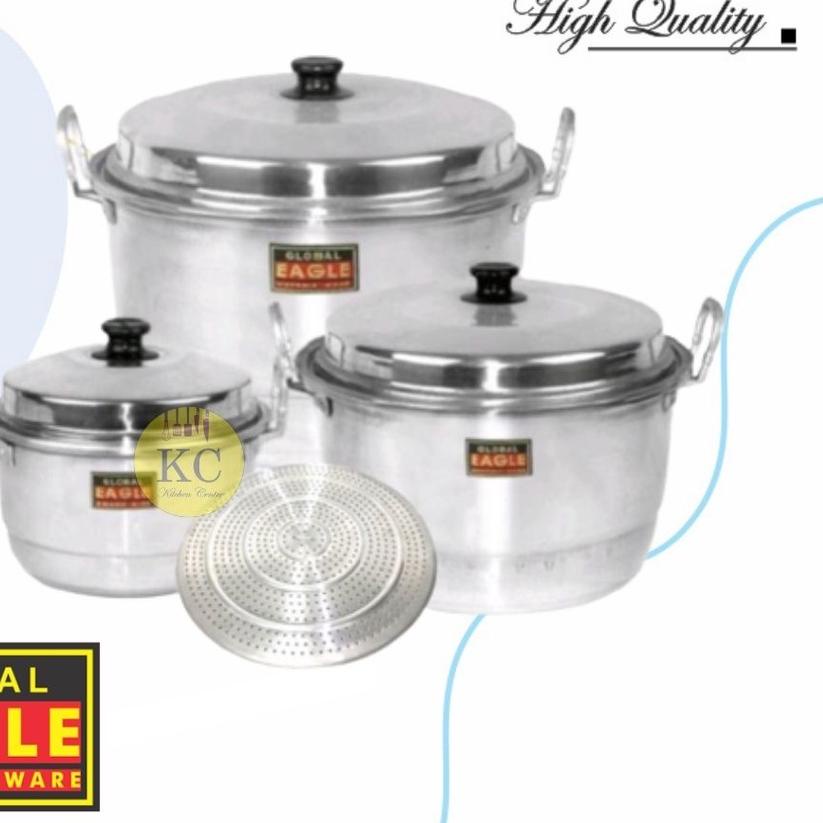 ★ Panci Eagle Dandang Alumunium Langseng Kukusan Panci Steamer Panci Masak Global Eagle Pamci Rebus 