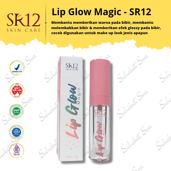 LIP GLOW MAGIC SR12 / LIP GLOSS / LIPSTIK SR12 &amp; PELEMBAB /SERUM BIBIR BPOM / PEMERAH BIBIR ORIGINAL