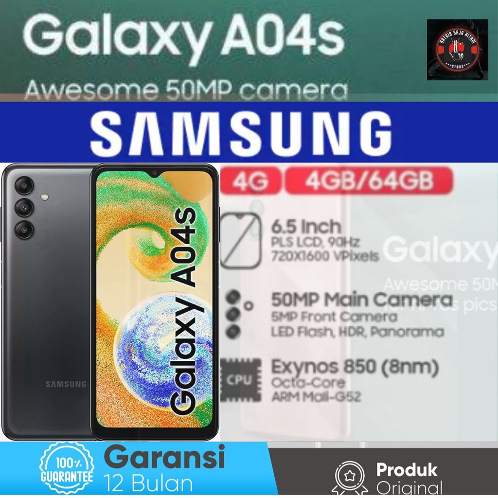 SAMSUNG GALAXY  A04S RAM 4 ROM 64GB - GARANSI RESMI SEIN