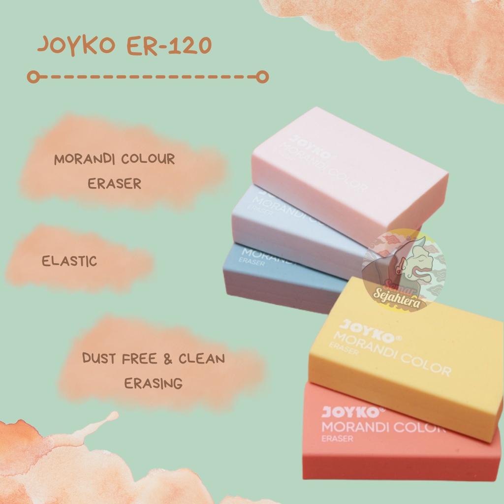 

[PCS] PENGHAPUS / ERASER JOYKO ER-120 WARNA PASTEL*