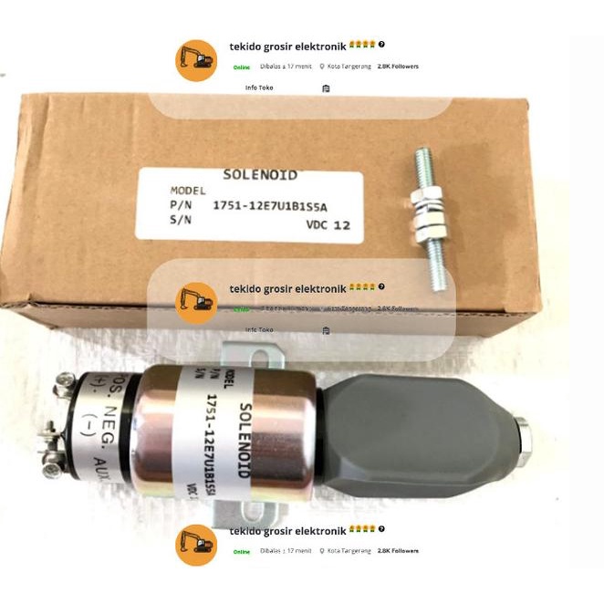 Selenoid Engine Stop 12Volt Solenoid Engine 12Volt