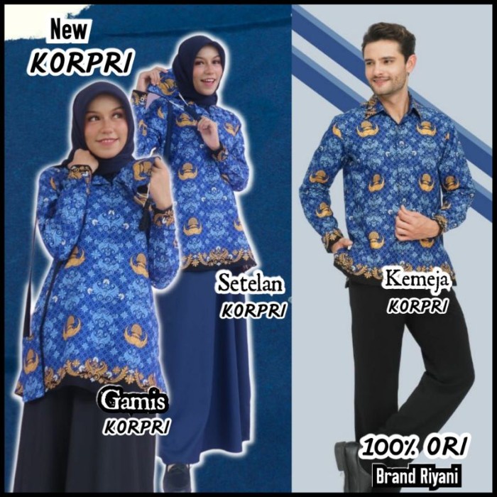 Seragam Korpri Terbaru Wanita Pria / Seragam Korpri 2022 Original