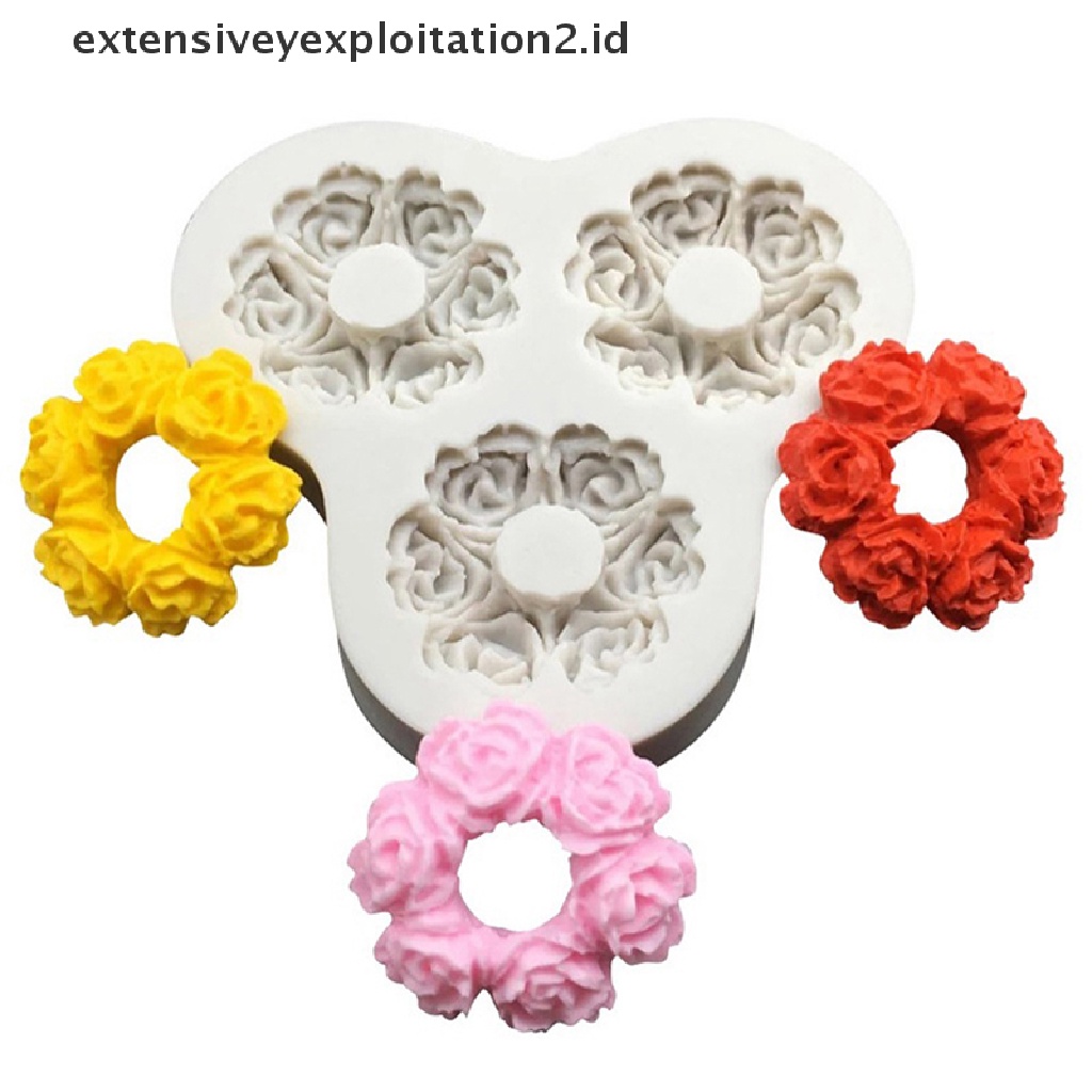 {NEW} 1pc Cetakan Silikon Teko Bunga Mawar Mini 3D DIY Chocolate Fondant Tools Mould.