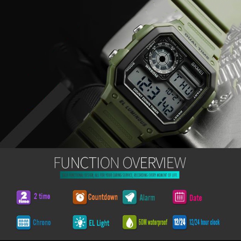 SKMEI 1299 Jam Tangan Pria Wanita Water Resistant 50M