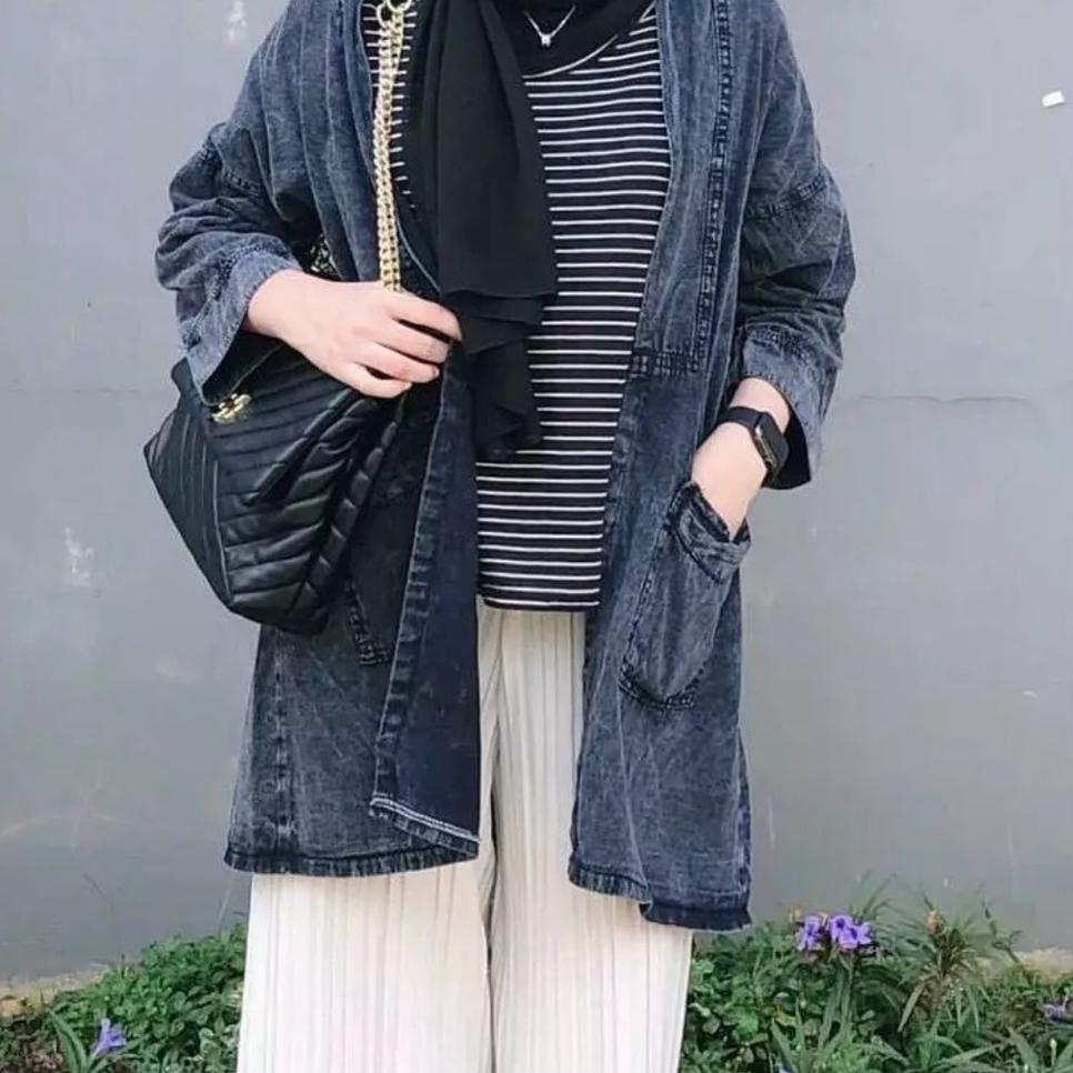 Chekout Keiza Blazer Jeans / Blazer Wanita Jumbo / Blazer Jumbo