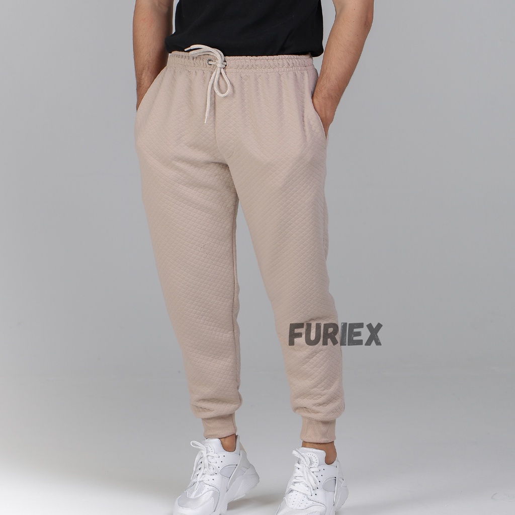 JOGER COMFY FRX | COMFY JOGER PANTS PRIA WANITA KEKINIAN BAHAN KNITT DIAMOND