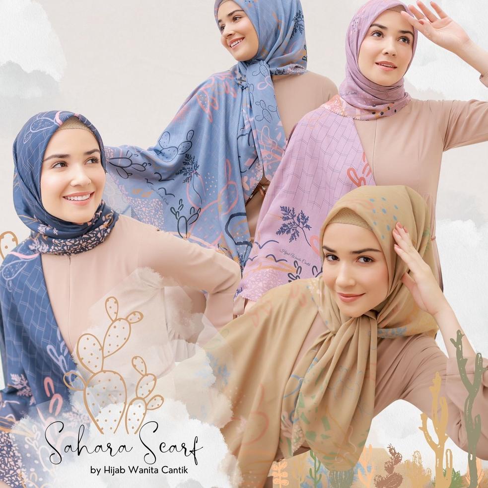 HOT SALE Hijabwanitacantik - Segiempat Sahara Scarf | Bahan Veta Voal Aromatic