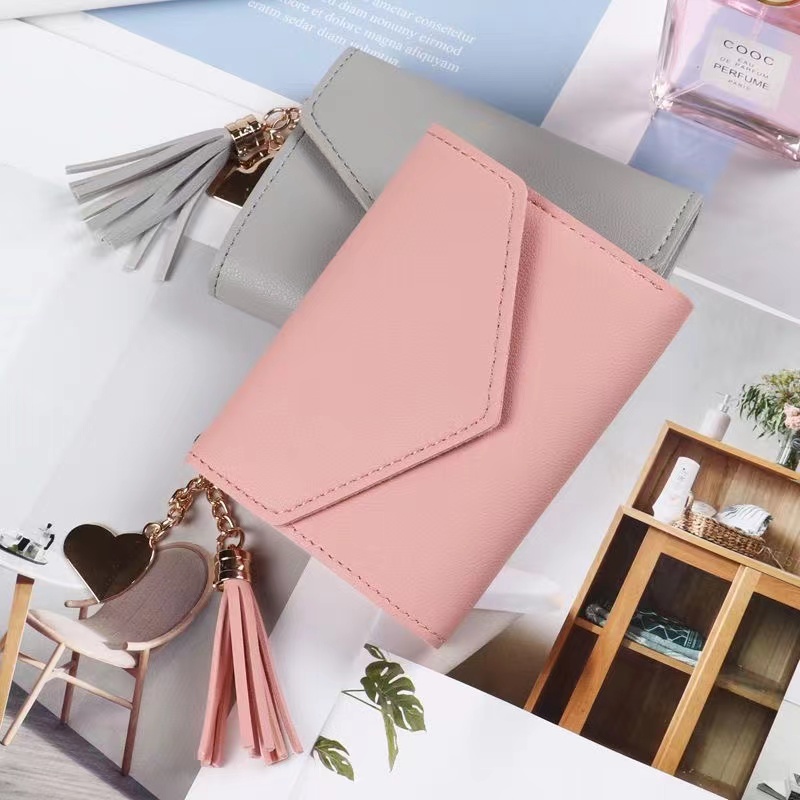 TASBLUE Dompet Pendek Baru Dompet Wanita Versi Korea Dompet Gesper Mode Dompet Koin lucu 8602 Dompet Pendek Wanita Dompet Wanita