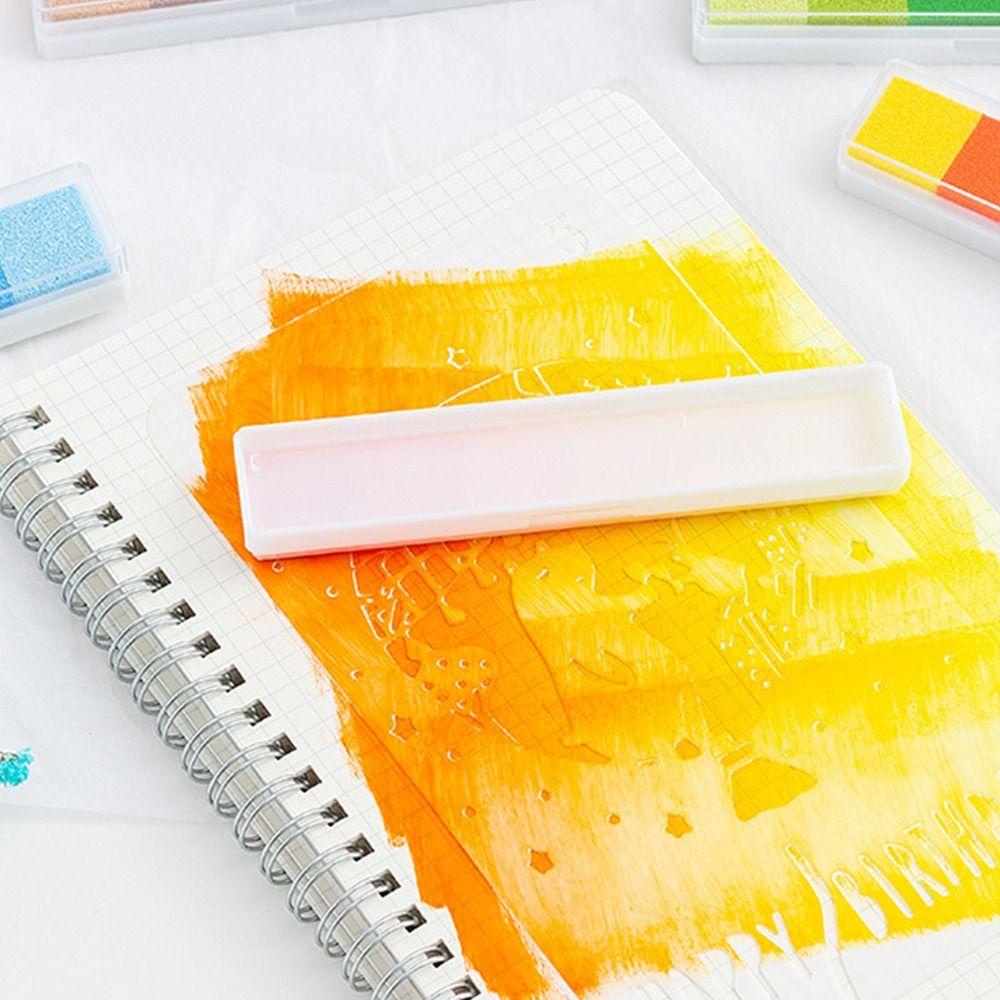 MXBEAUTY Rainbow Ink Pad Tidak Beracun Anak-Anak Hadiah DIY Kerajinan Scrapbooking Sekolah Kantor Newborn Tapak Inkpad