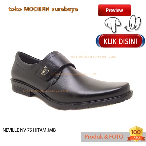 NEVILLE NV 75 BLACK sepatu pantovel pria casual