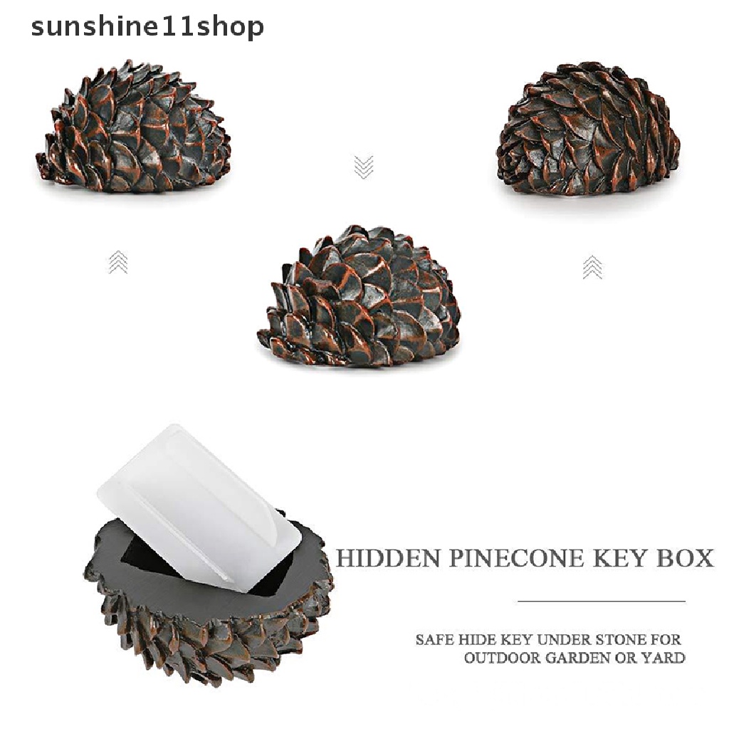 Sho Brankas Rumah Kunci Cadangan Luar Ruangan Hidden Hide Storage Security Rock Stone Key Box N