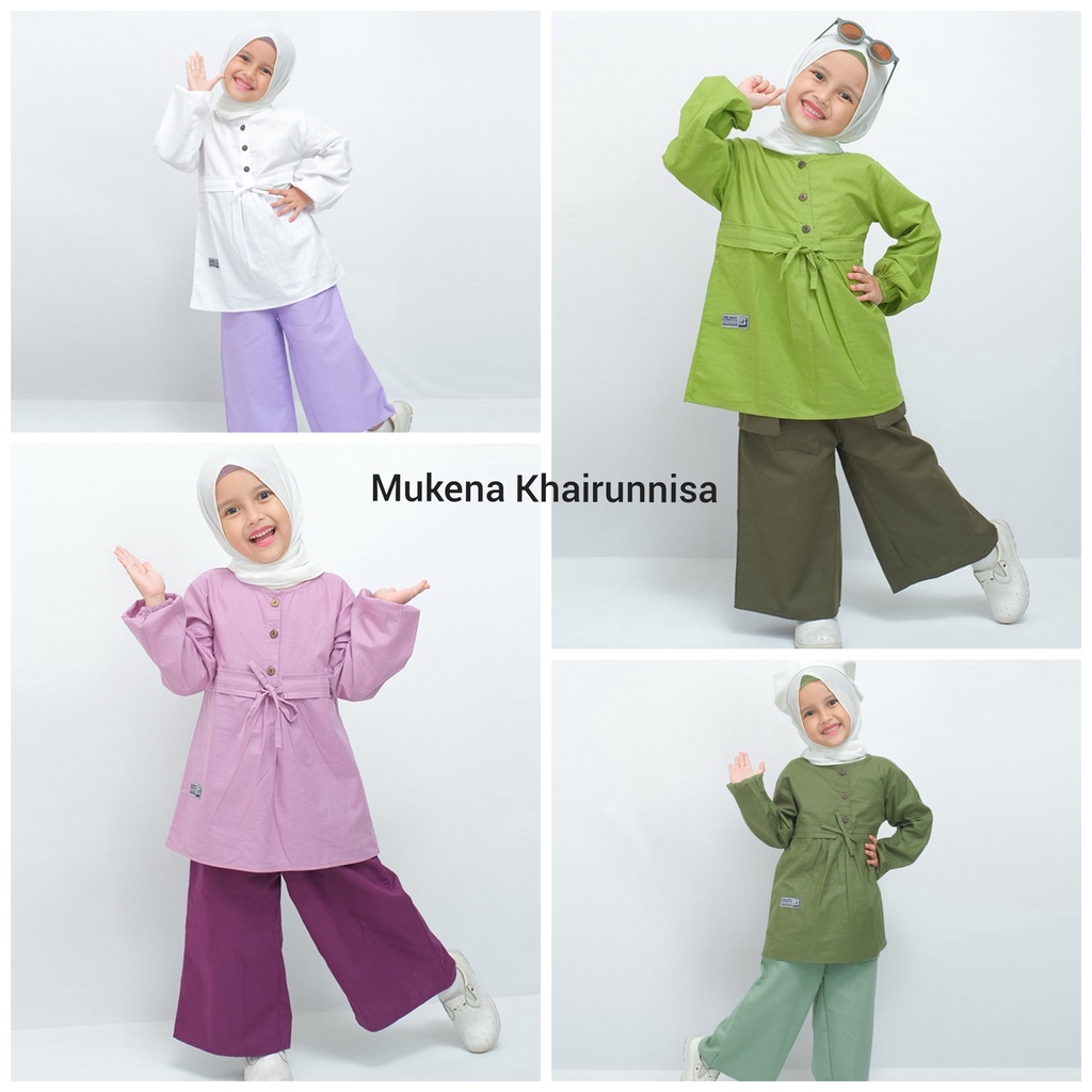 HOOFLA LUNA SET KULOT SETELAN BAJU CELANA PANJANG ANAK PEREMPUAN 3-12 TAHUN