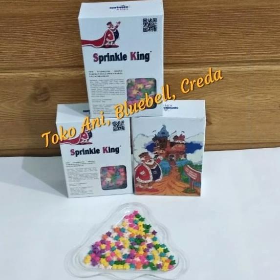

Sprinkle bentuk bintang, warna pastel, Pk- 100gr / Stars pastel quins