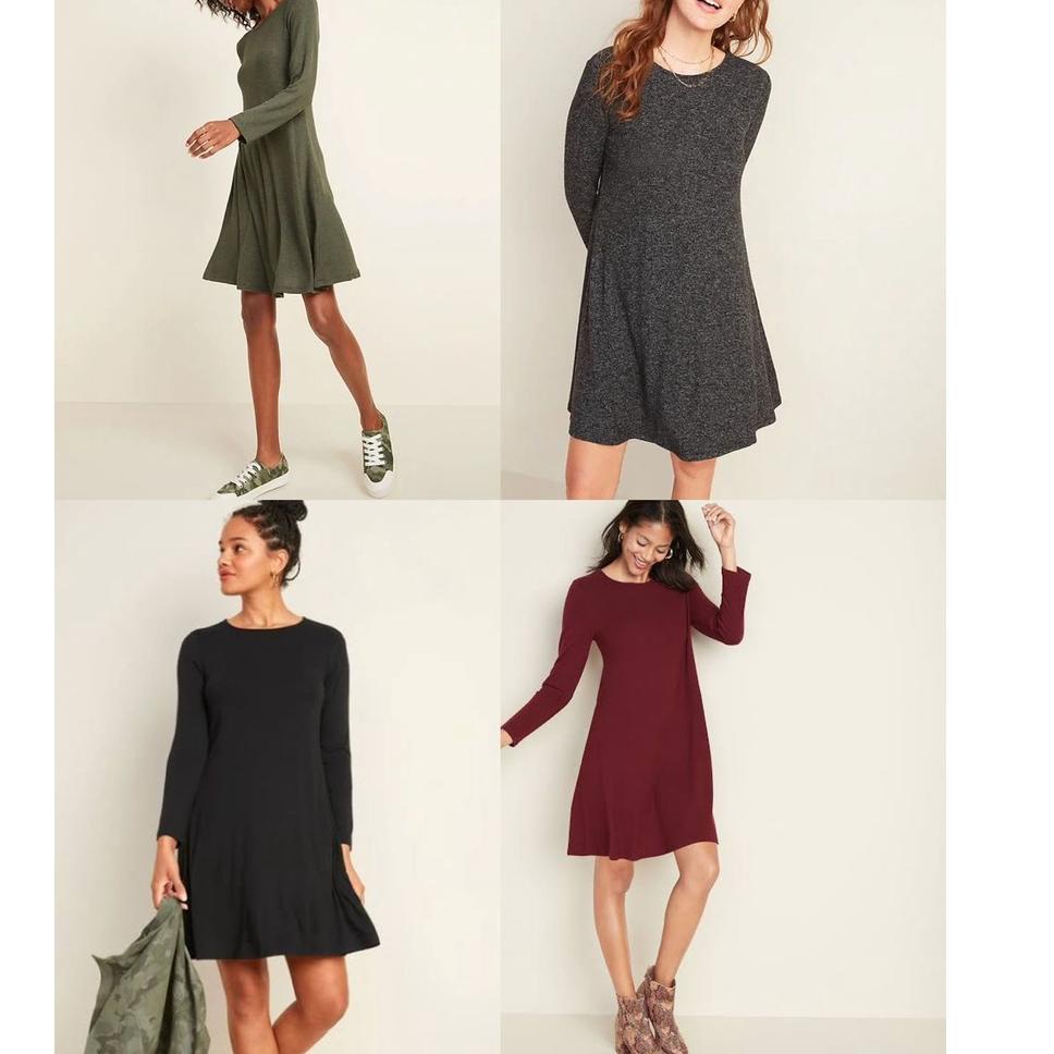 ♚ Oldnavy Knitted Longsleeve Swing Dress - OD dress ✹