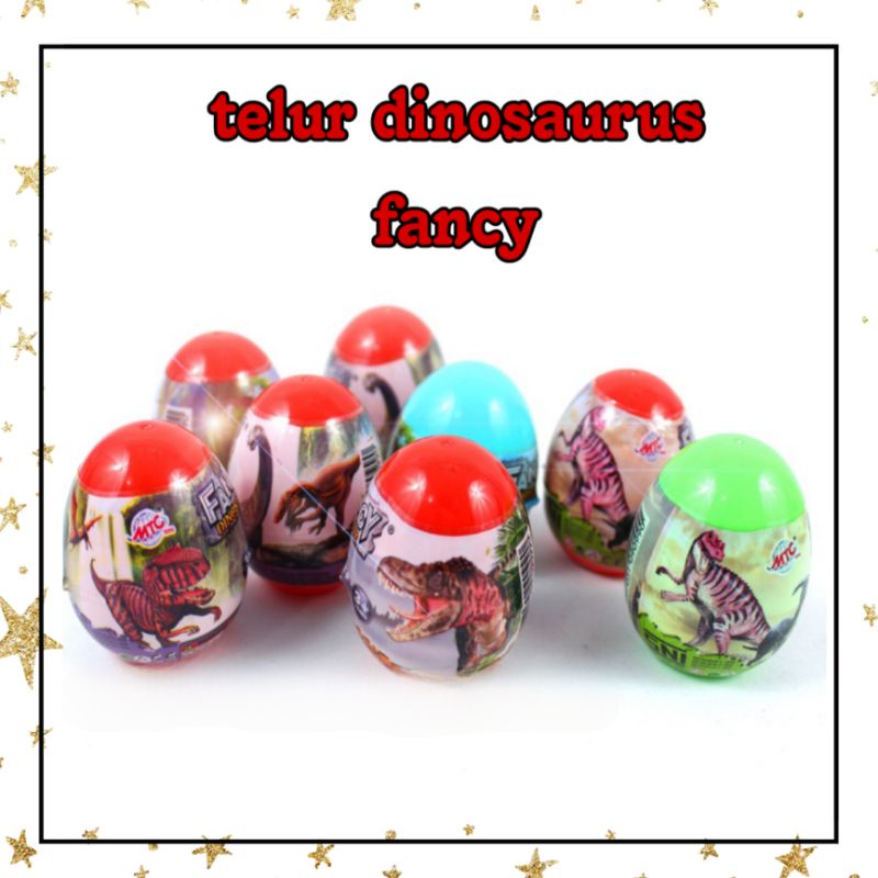 Mainan Anak Telur Dinosaurus Ukuran besar 6,5cm Mainan Telur Isi Hadiah Mainan anak Murah