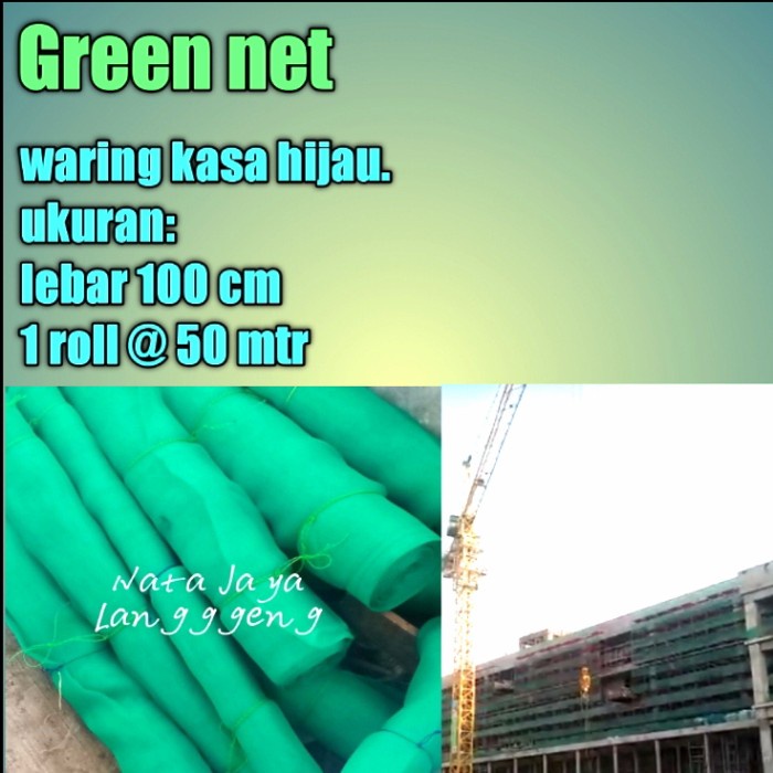 Terlaris Waring Kasa Hijau Safety / Polynet Hijau/Safety Net
