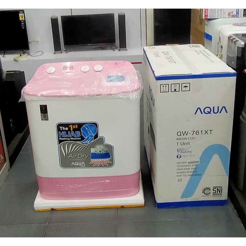 Mesin cuci Aqua 2 tabung 7 kg QW761XT QW-761XT