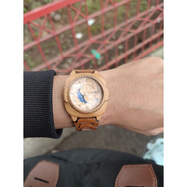 Jam Tangan Kayu Matoa Original Bekas Second Like New