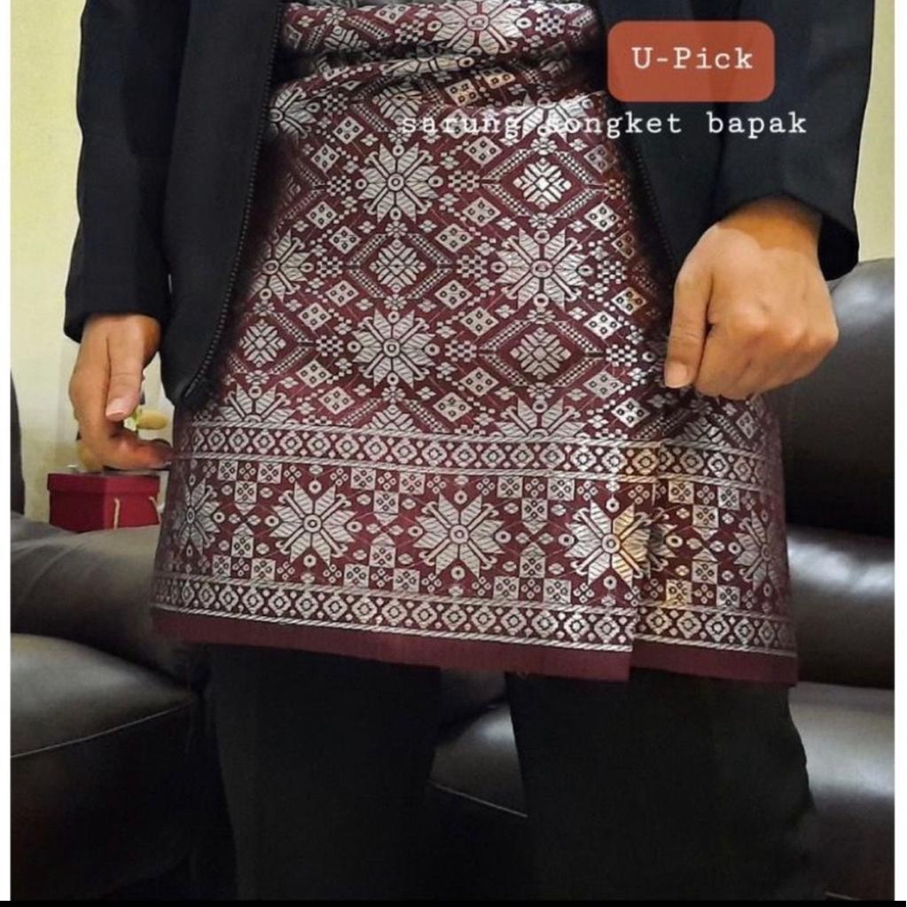 Rok Songket Lilit Bapak Melayu || Sarung Songket Batik Terbaru || Songket Tanjak Pria || Bawahan Kebaya Cowok || Ready Seragam COD Bayar di Tempat