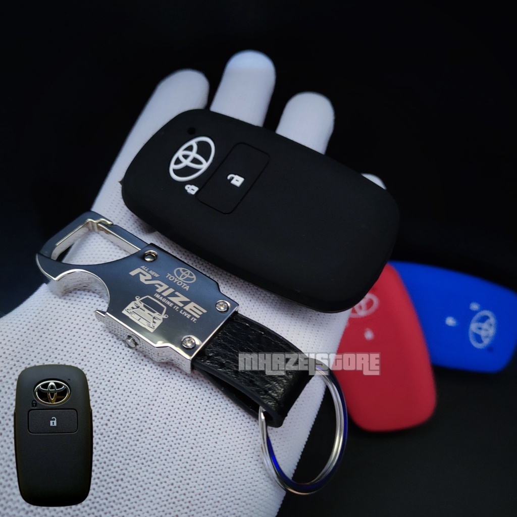 Gantungan kunci kulit stainless mobil Toyota RAIZE