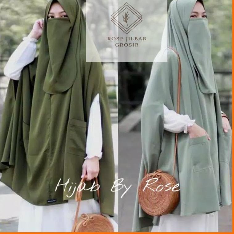 Tren Terbaru Khimar Jumbo As Syifa Softpet Bonus Cadar Syar'i Asyifa XXL