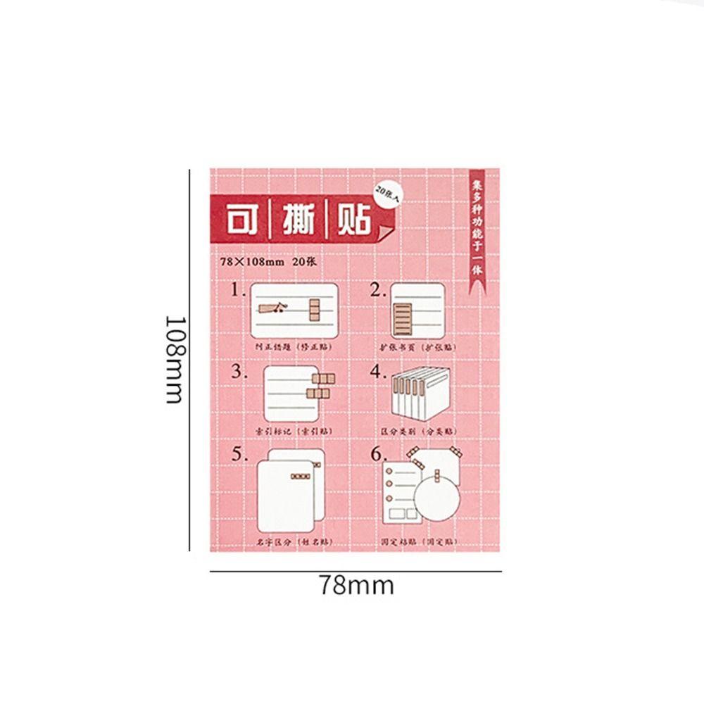 Mxbeauty Tearable Posted It Sticky Notes Kreatif 7warna Keypoints Tag Label Bookmark Tagging Stiker Label Baca Index Memo Pad