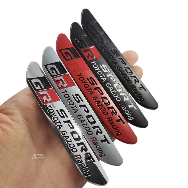 1x Metal GR Sport Logo Mobil Auto Side Fender Dekoratif Emblem Stiker Decal Badge Pengganti TOYOTA GR Sport