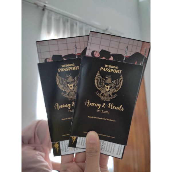 Jual UNDANGAN PASSPORT BOARDING PASS MURAH KERTAS TEBAL GLOSY ( BUKAN ...