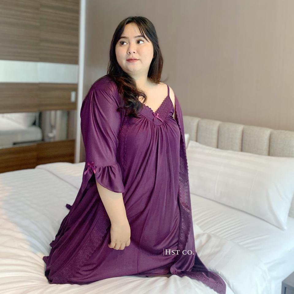 ◊ Chubby Size Kimono Tidur Hst (Inc Daster Singlet) ➪