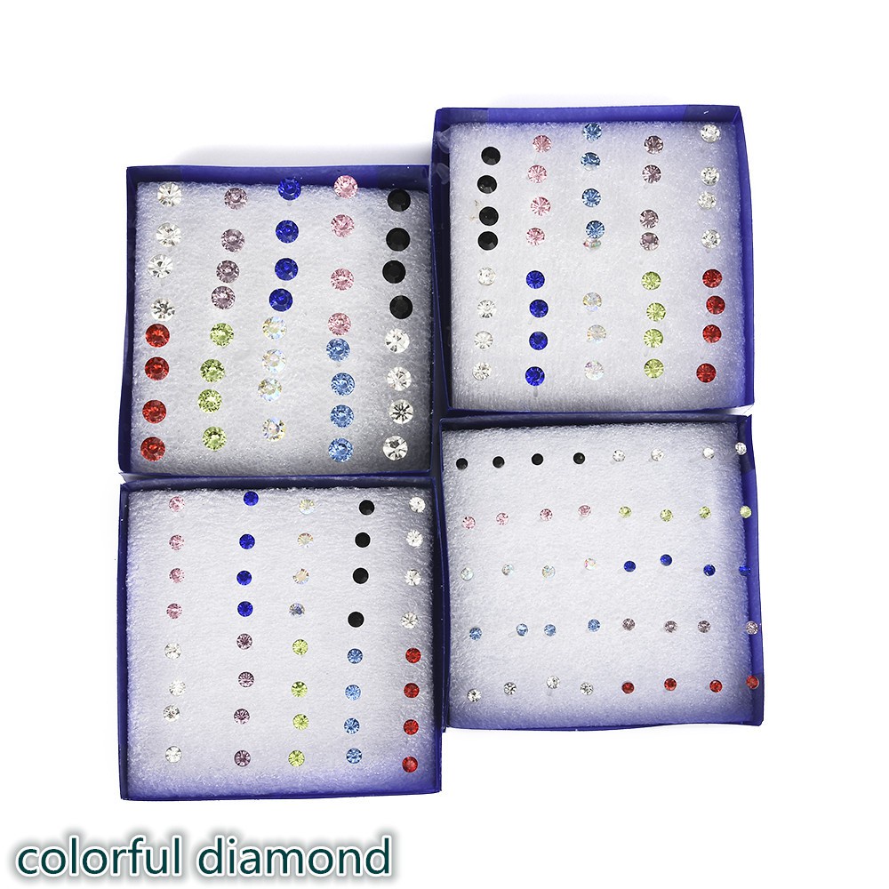 20pasang/set2per3 /4/5MM woman fashion Berlian Imitasi Elegan mini ear stud Earrings Hadiah Perhiasan