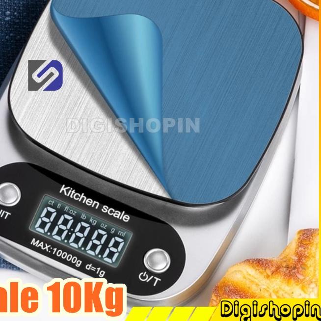 ♜ Timbangan Digital 10kg Akurasi 1g Timbangan Diet Digital Digipounds Timbangan Makanan Kue Roti Ado