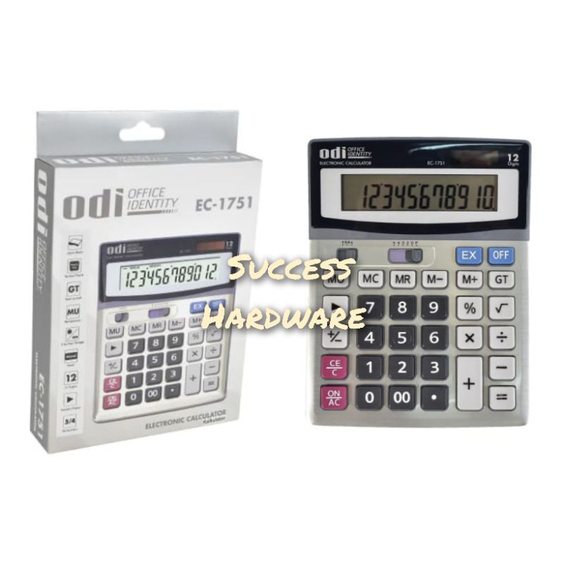 

ODI KALKULATOR 12 DIGITS CASING METAL - CALCULATOR METAL CASING 12 DIGIT