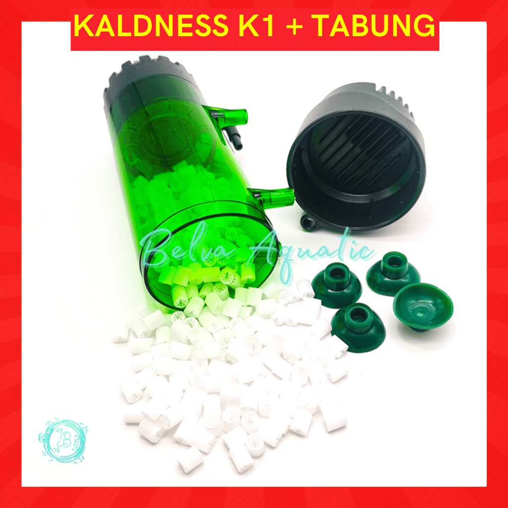 Filter Termos Kaldness K1 XI Aqua XI 600 Tabung Full Set Rumah Bakteri Kaldnes Media Filtrasi Biologis Aquarium Aquascape XI600 Bubble Moving Bed