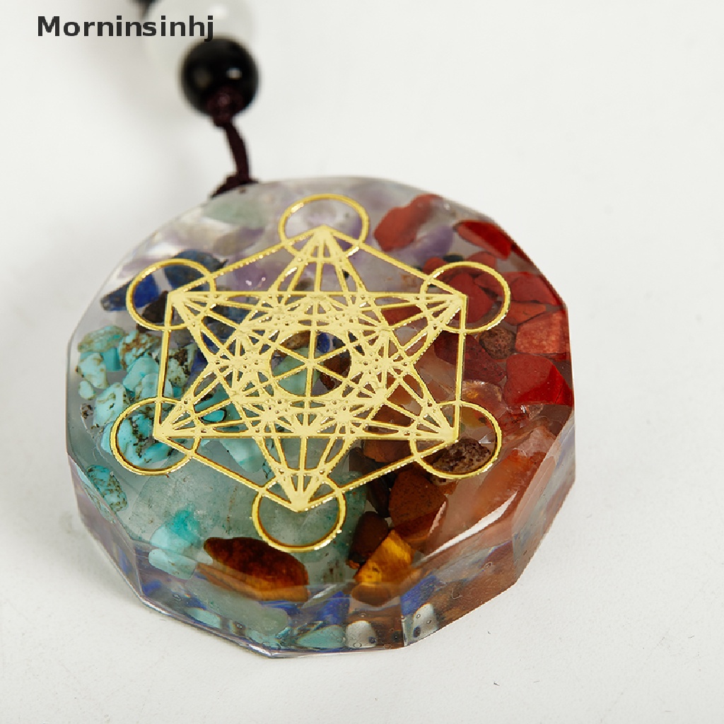 Mornin Kristal Alami Chakra Energy Pendant Energizing Orgonite Necklace Bawa Keberuntungan id