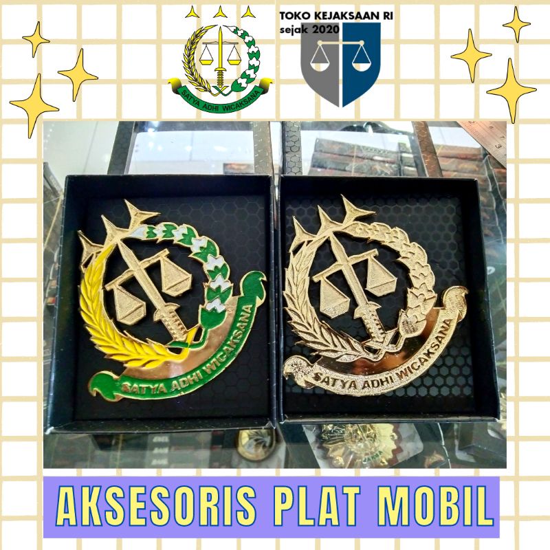 Aksesoris Plat mobil logo Kejaksaan Ri