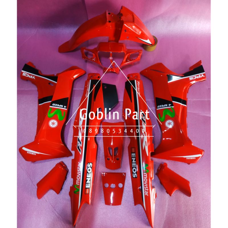 Cover Body Fizr F1zr Full Set Halus Movistar Merah Cover Body Yamaha Fizr F1zr