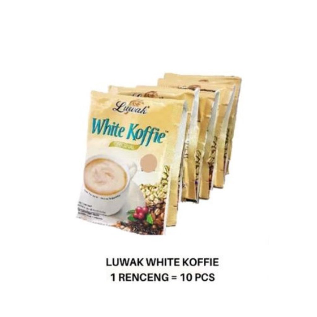 

Kopi LUWAK White Koffie Coffee 3 in 1 Instant 1 Renceng 10 Sachet @20gr (10 pcs) Original