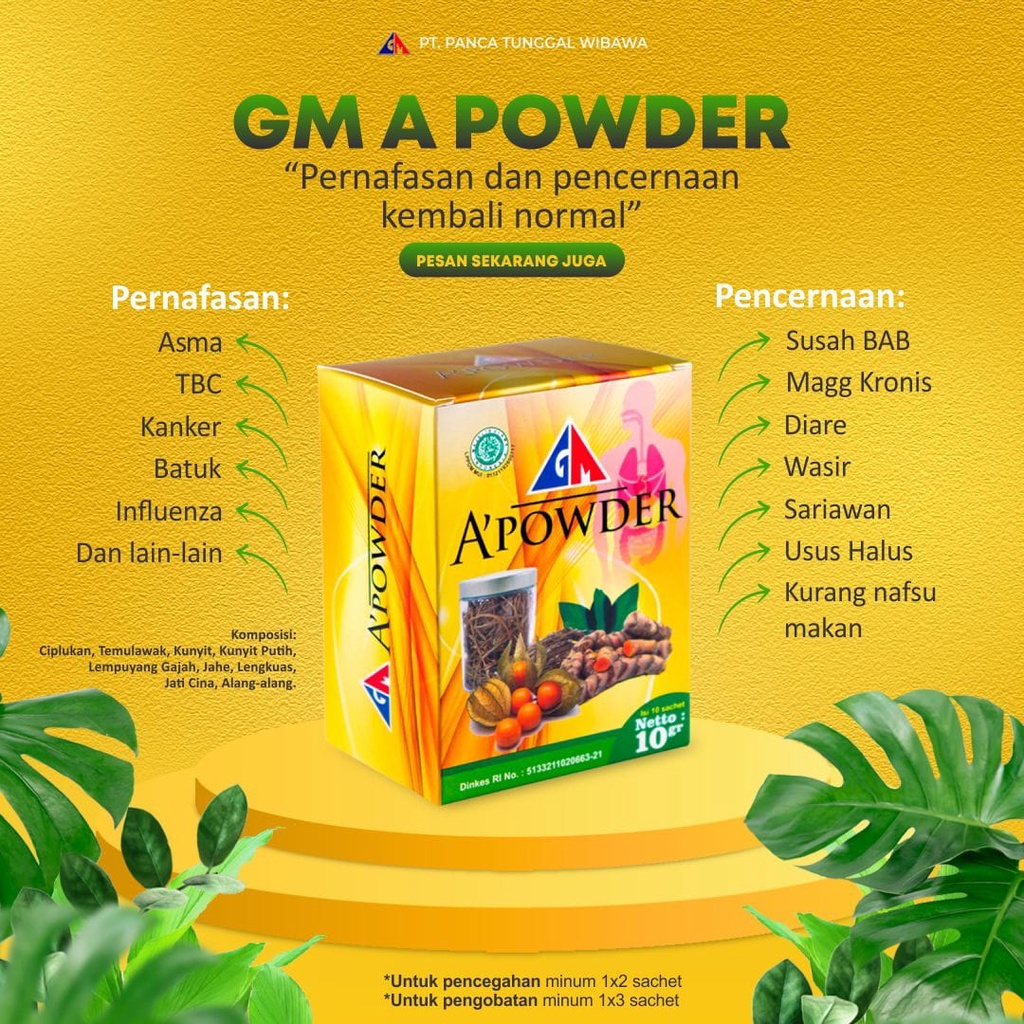 

A Powder GM / Herbal GM / Nutrisi Pencernaan
