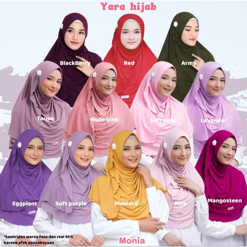 Best Seller Yara Hijab by Monia Hijab Kids size XL | Hijab instant Remaja | Hijab Instant Dewasa