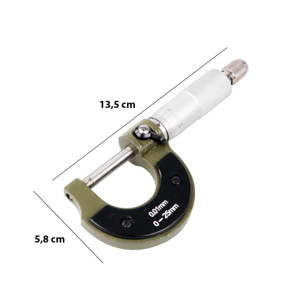 Micrometer Alat Pengukur Plat 0-25 mm 0.01 mm QST008