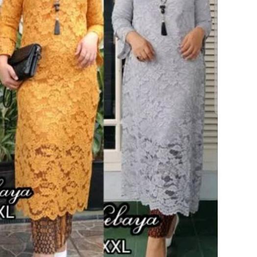 ❀ Setelan kebaya tunik Kinanti / kebaya brokat murah /long tunik brokat ➭