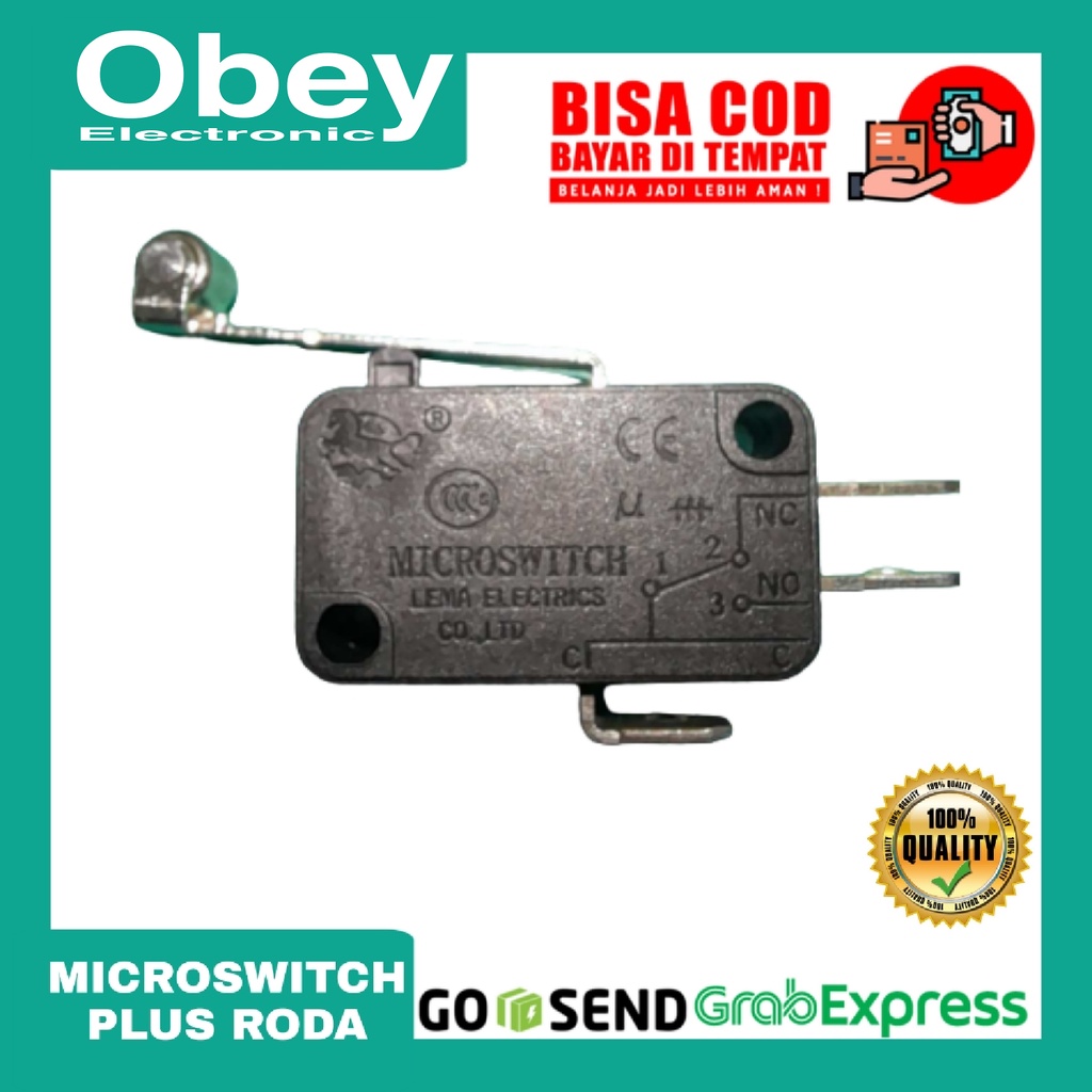 Micro switch Medium Gagang Roda 27mm 5A 220V