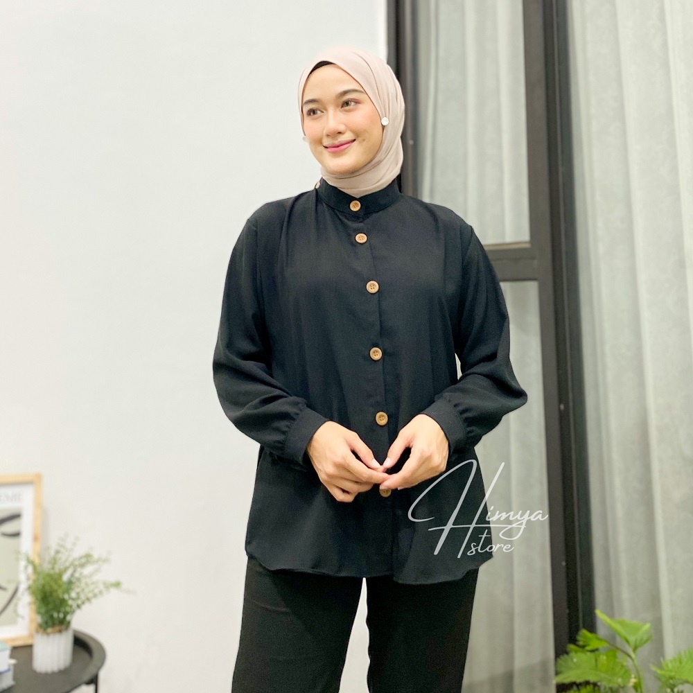 Kemeja Polos Wanita Big Size Ukuran S M L XL AIRFLOW CRINCLE Blouse