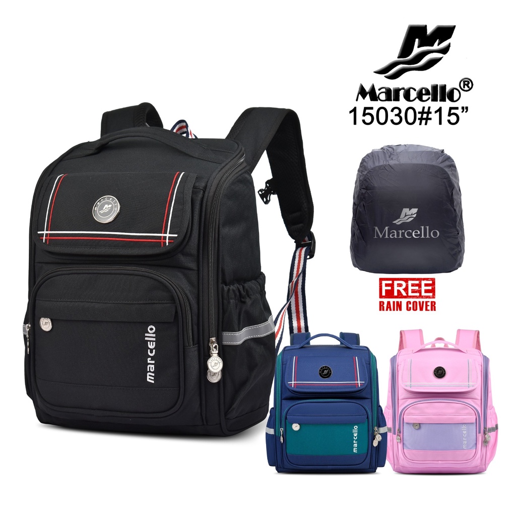 Tas Ransel Marcello 15030 Tas Anak Sekolah Fashion Import Water Resistant